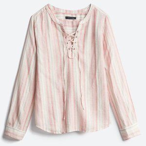 Sanctuary Stripe Linen Boho Stitch Fix Women Shirt